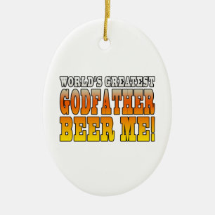 Funny Baptisms Birthdays Worlds Greatest Godfather Ceramic Ornament