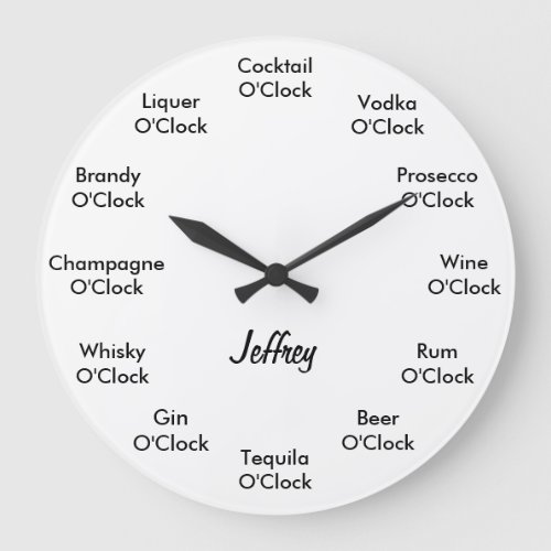 Funny Bar Alcohol Clock Personalized Clock