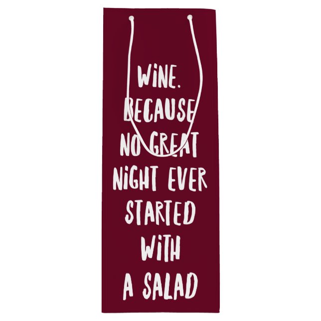 Funny Bar Quote Wine Gift Bag (Front)
