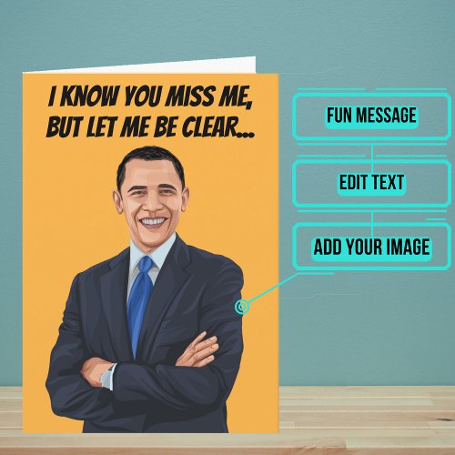 Funny Barack Obama Birthday Card
