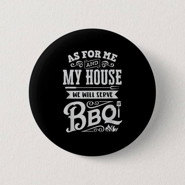 Funny Barbecue Bbq Grilling Joke Grill Master Chef Button (Front)