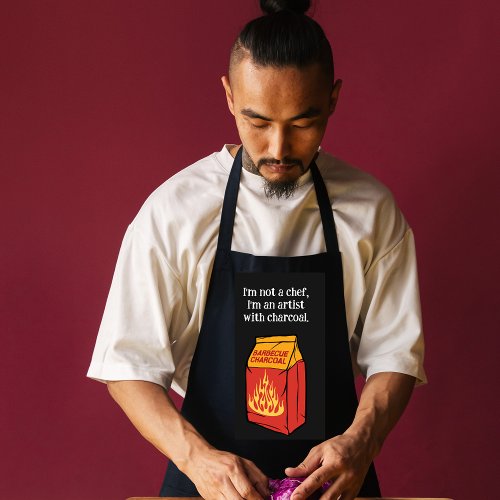 Funny Barbecue Charcoal Artist Apron