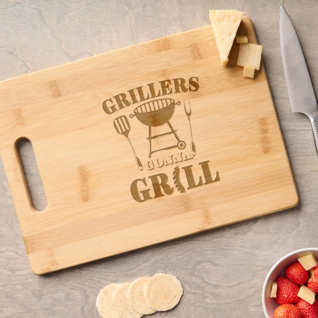 Funny Barbecue Grillers Gonna Grill Bratwurst  Engraved Cutting Board (Cheese)