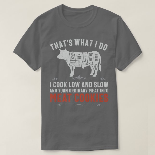 funny barbecue grilling smoking cooking meat 335  T-Shirt (Design Front)