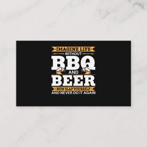 Funny Barbecue Meat Smoking Men BBQ Grilling Business Card