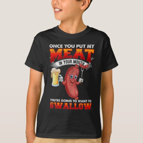 Funny Barbecue Sausage for Meat lover BBQ T_Shirt