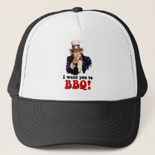 Funny barbecue trucker hat