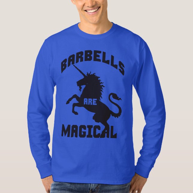 Funny Barbell Lifting Gym Humor T-Shirt (Front)