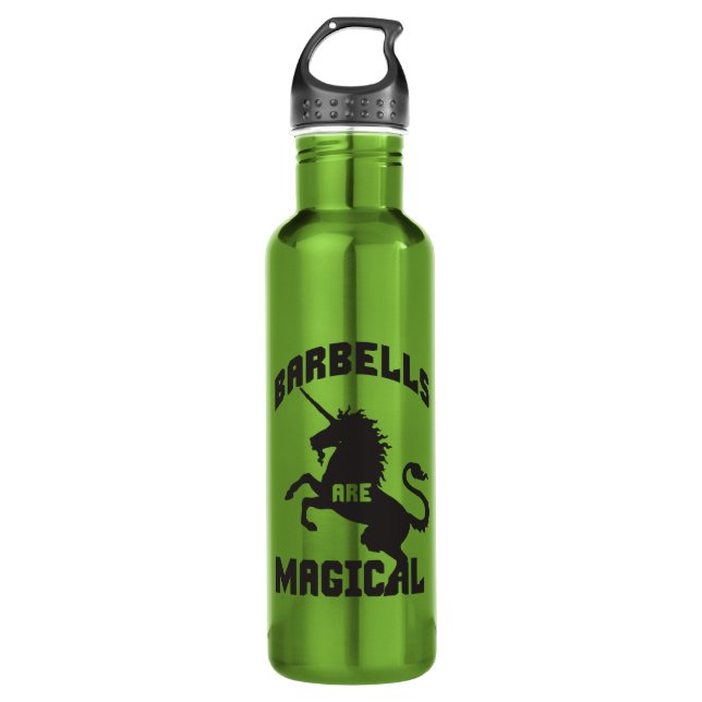 Funny Barbell Lifting Gym Humor Water Bottle (Front)