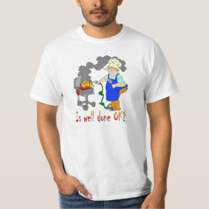 Funny Barbeque Design - Is Well Done OK? T-Shirt