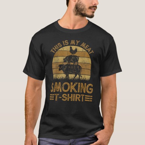 Funny Barbeque This Is My Meat Smoking T_Shirt BBQ