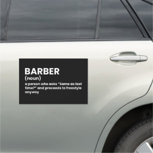 Funny Barber Definition Car Magnet