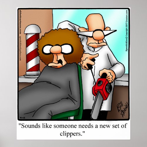 Funny Barbershop Humor Poster