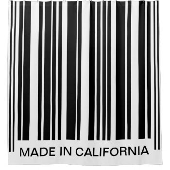 Funny Barcode Black And White Stripes Shower Curtain by ShowerCurtain101 at Zazzle