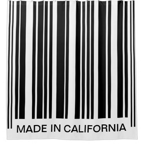 Funny Barcode Black and White Stripes Shower Curtain