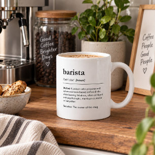 Funny barista definition job description coffee mug