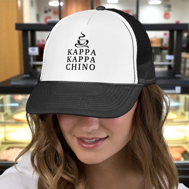 Funny Barista Kappa Kappa Chino Coffee Shop Trucker Hat (Creator Uploaded)