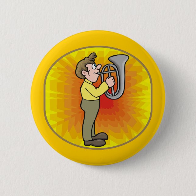 Funny Baritone Player Button (Front)