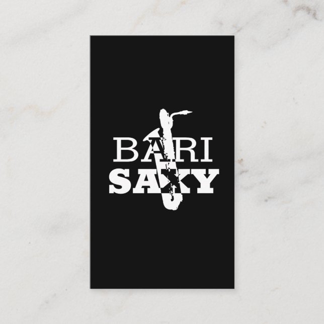 Funny Baritone Saxophone Gift For Bari Saxophonist Business Card (Front)