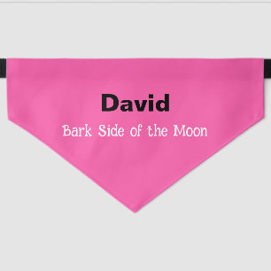 Funny Bark Side of the Moon Pink Pet Bandana Collar