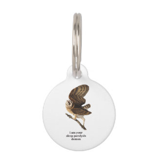 Funny Barn Owl Pet ID Tag