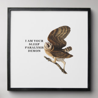 Funny Barn Owl Shirt Peel And Stick Photo Tile