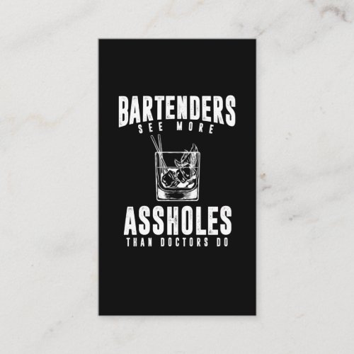Funny Bartender Alcohol Mixer Barkeeper Joke Business Card