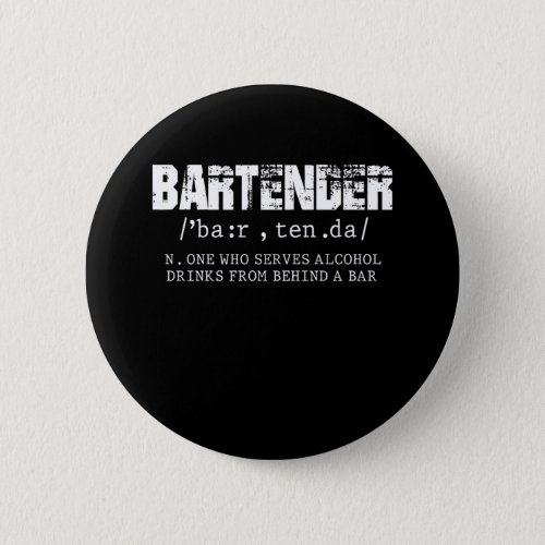 Funny Bartender Alcohol Mixer Barkeeper Jokes Button