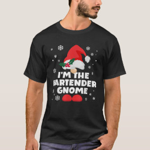Funny Bartender Gnome Family Matching Group Happy T-Shirt