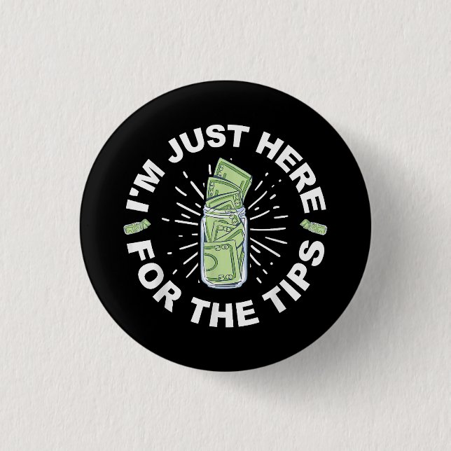 Funny Bartender Just  Button (Front)