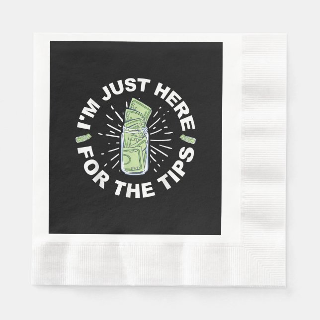 Funny Bartender Just  Napkins (Front)