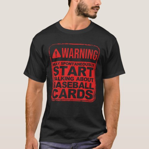Funny Baseball Art For Baseball Card Collector Men T_Shirt