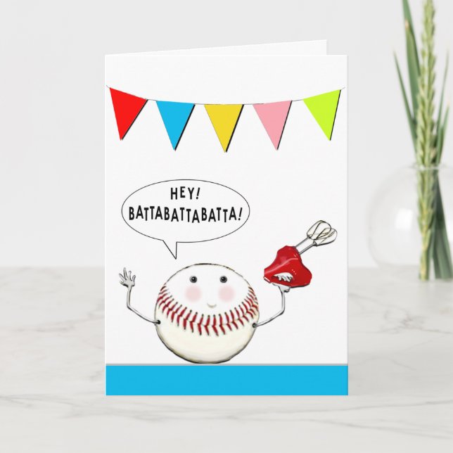 Funny baseball birthday card (Front)