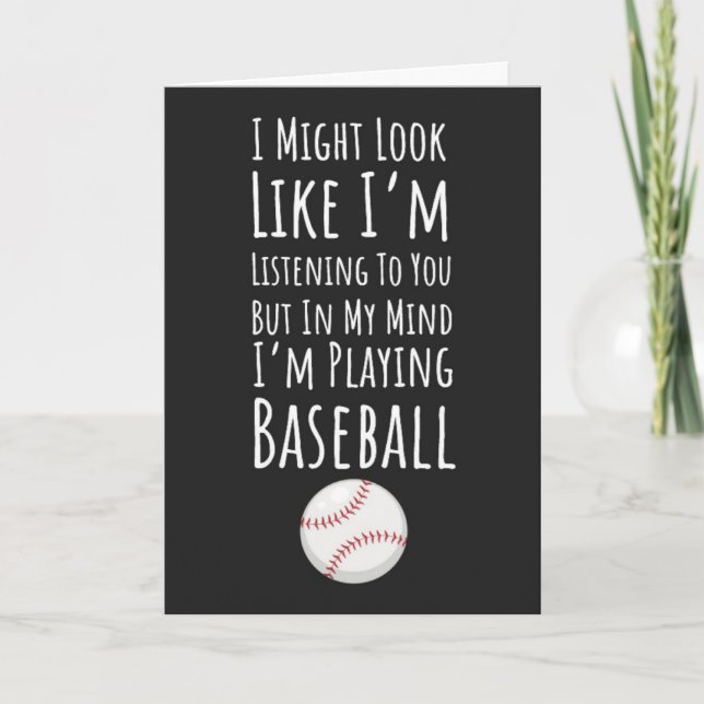 Funny Baseball Cards Sports Player Team Catcher  (Front)