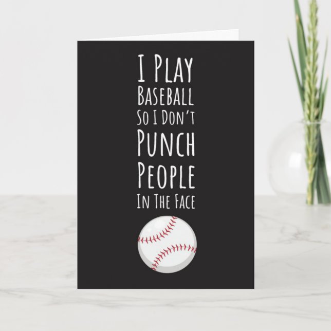 Funny Baseball Cards Sports Player Team Humor  (Front)
