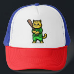 Funny Baseball Cat Trucker Hat<br><div class="desc">Funny Baseball Cat</div>