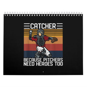 Funny Baseball Catcher Vintage Pitchers Need Love Calendar