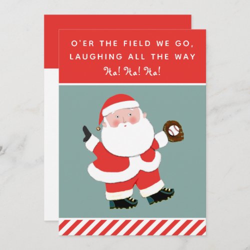 Funny Baseball Christmas Holiday Cards