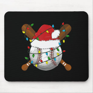 Funny Baseball Christmas Matching Family Pajamas X Mouse Pad
