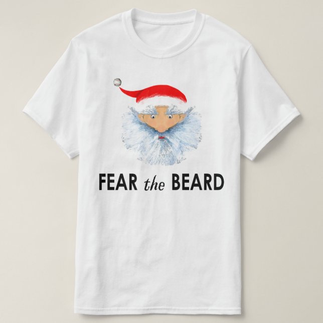 Funny Baseball Christmas T-Shirt (Design Front)