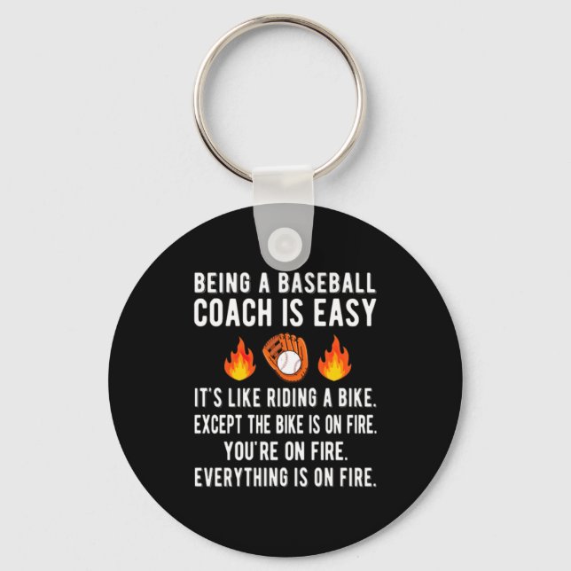 Funny Baseball Coach Gifts Baseball Coaching Baseb Keychain (Front)