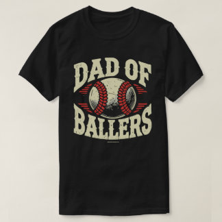 Funny Baseball Dad Graphic Tee - Dad of Ballers