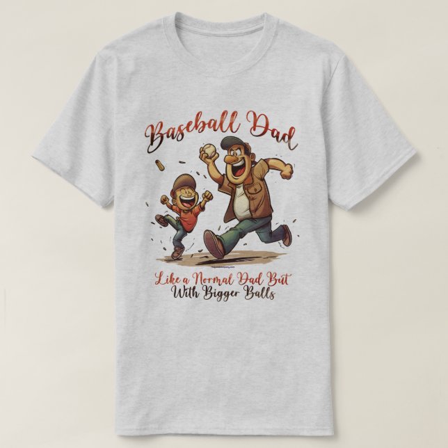Funny Baseball Dad Graphic Tee - Just Normal Dad (Design Front)