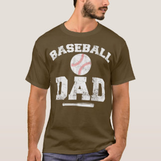 Funny Baseball Dad Vintage Daddy Coach Player Spor T-Shirt