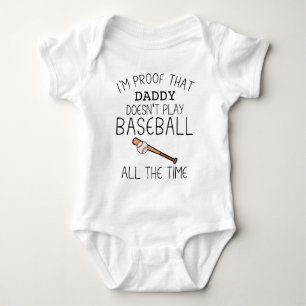 Funny Baseball Daddy Baseball Catcher Baby Bodysuit