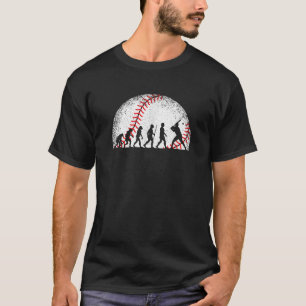Funny Baseball Evolution Baseball Player Men Boys T-Shirt