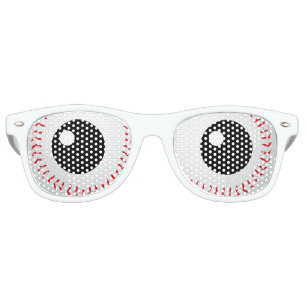 Funny Baseball Eyes   Humor Retro Sunglasses