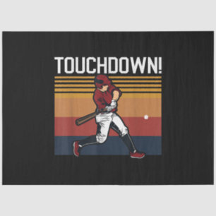 Funny Baseball Football Touchdown Sports Humor Tissue Paper