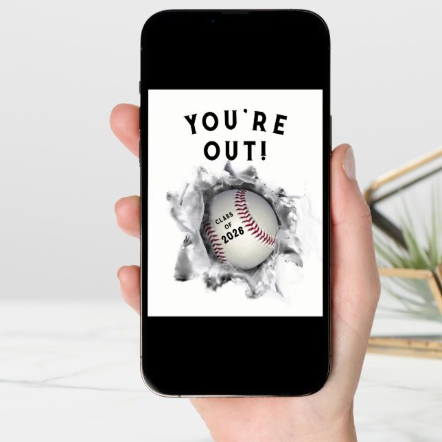 Funny Baseball Graduation Card (Front Digital)