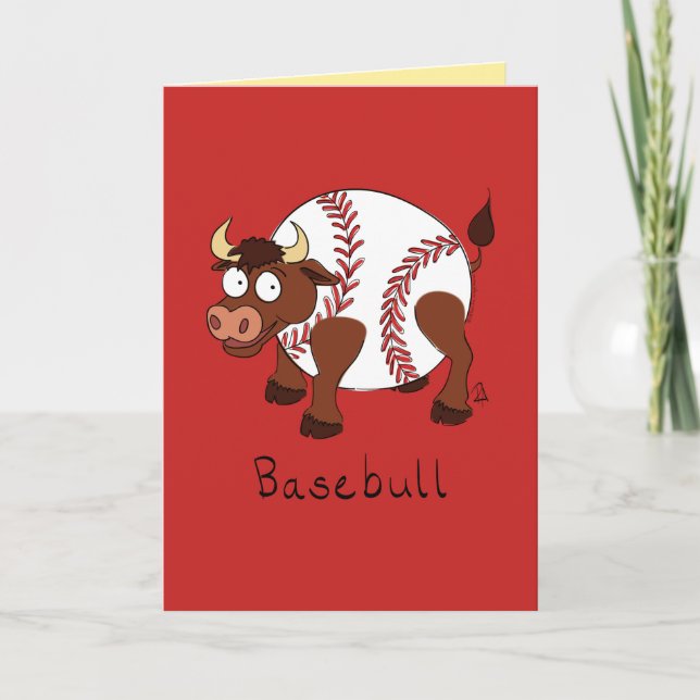 Funny Baseball Humor Sports Blank Greeting Card (Front)
